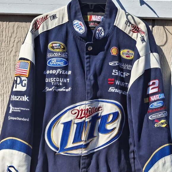 Brad Keselowski  Miller Lite NASCAR uniform jacket - Picture 1 of 8